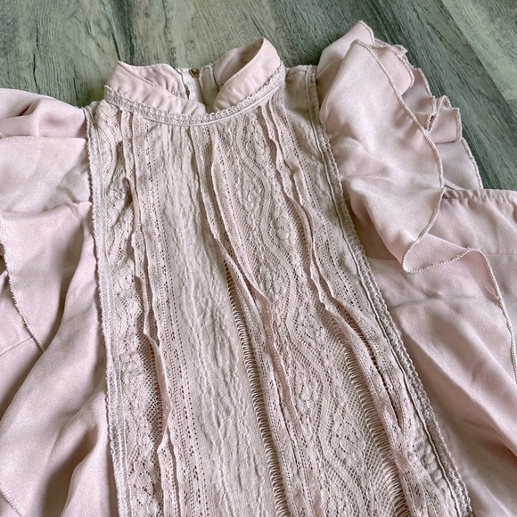 Self Esteem Juniors Pink Sleeveless Top with full back zipper, size large - Picture 3 of 8